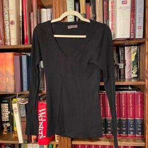 Michael Stars Long Sleeve thermal top Black